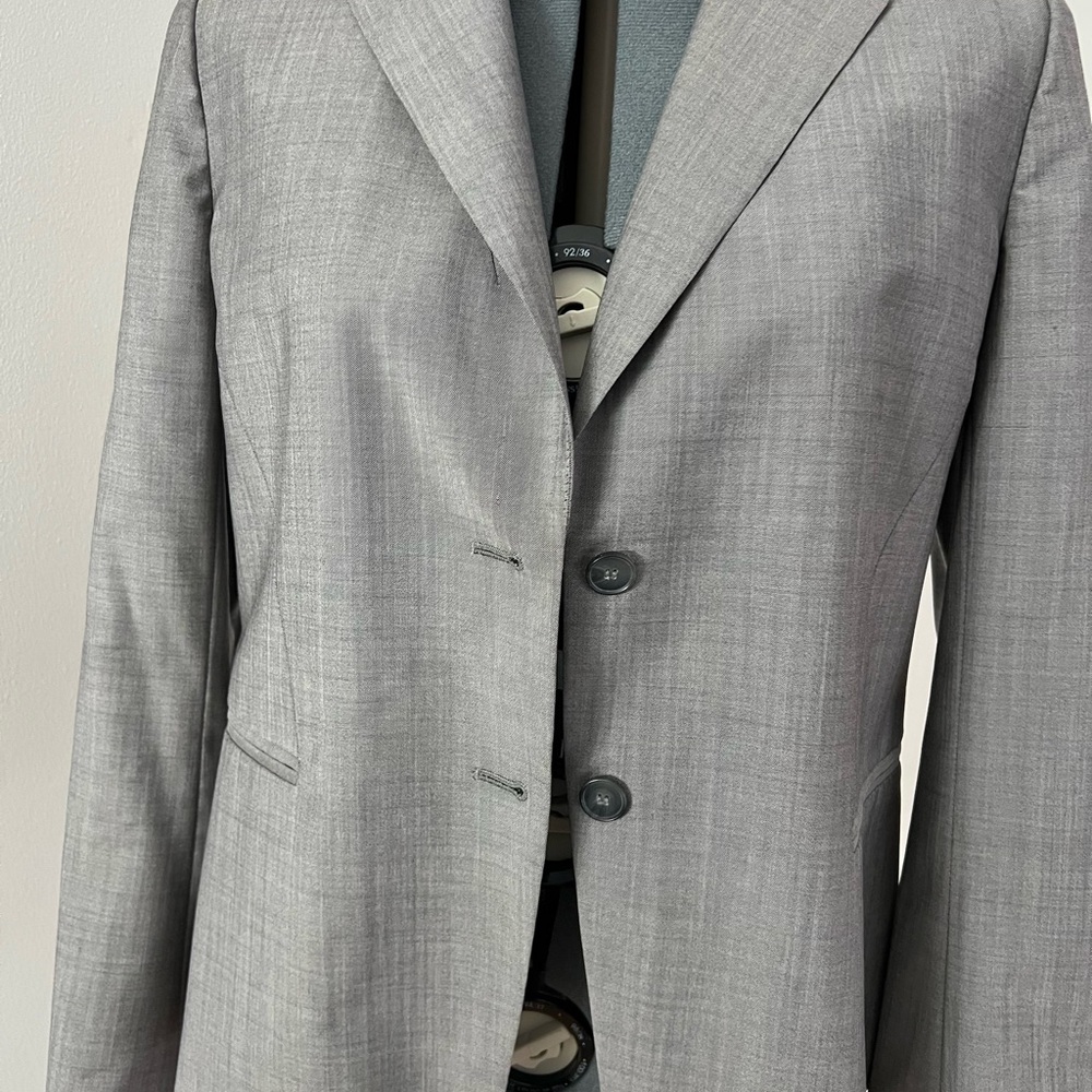 Ann Taylor Gray Blazer Tailored Suit Jacket